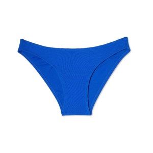 Bright Blue Textured Cheeky Bikini Bottom BQ9